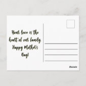 "Mama" Herzgestalterischer Kranz von Blume Postkarte (Rückseite)