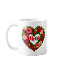 "Mama" Herzgestalterischer Kranz von Blume Tasse