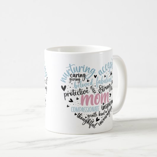 Mama Herzlieben Gekümmert süß, gepflegt Kaffeetasse (VorderseiteRechts)