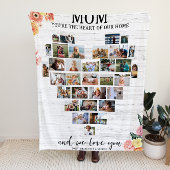 Mama | Herzstück unserer Zuhause Foto Collage Fleecedecke