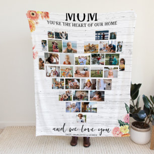 Mama Herzstück unserer Zuhause Foto Collage Fleecedecke