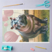 Mama Hippo Geburtstagsparty Decoupage Seidenpapier (Basteln)