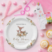 Mama-Hirsche und Baby-Reh-Babydusche Pappteller (Party)