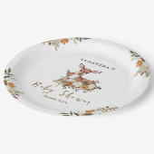 Mama-Hirsche und Baby-Reh-Babydusche Pappteller (Schrägansicht)