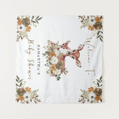 Mama-Hirsche und Baby-Reh-Babydusche Wandteppich (Vorderseite (Horizontal))