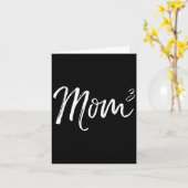 Mama hoch drei Mutter von Drillingen Ankündigung d (Gelbe Blume)