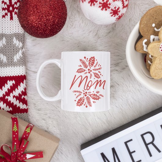 Mama Holly Berry Red Holiday Kaffeetasse