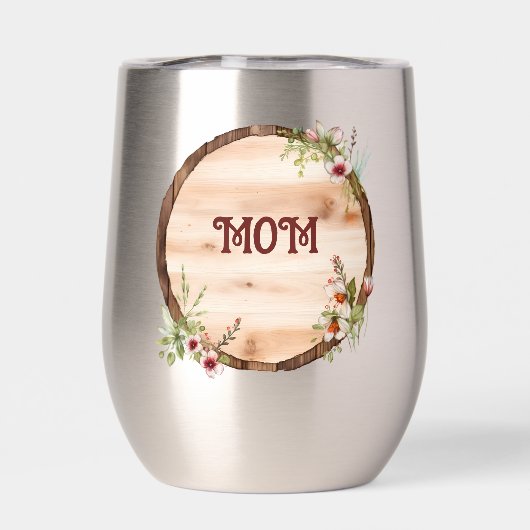 Mama Holzkreis mit Blume (Rückseite)