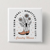 Mama Homemaker-Zitate von Country Mama Button (Vorderseite)