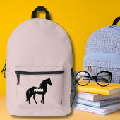 Mama Horse Blush Pink Elegante Moderne Bedruckter Rucksack