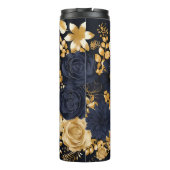 MAMA Hübsch Navy/Gold Floral Tumbler Thermosbecher (Rückseite)
