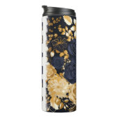 MAMA Hübsch Navy/Gold Floral Tumbler Thermosbecher (Nach rechts gedreht)