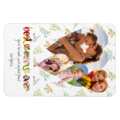 Mama Hübsche Wildblume Typografie Art 4 Foto Herz Magnet (Horizontal)