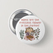 Mama-hübschste Blume im Garten Button (Vorne & Hinten)