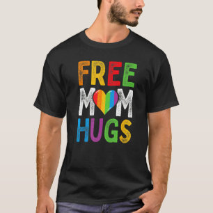 Mama Hugs Boho Rainbow Heart Gay Lgbt Pride m T-Shirt