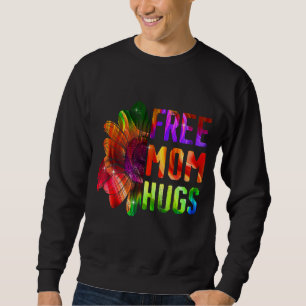 Mama Hugs Daisy Rainbow Heart Sunflower Lgbt P Sweatshirt