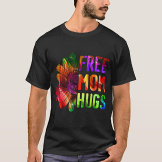 Mama Hugs Daisy Rainbow Heart Sunflower Lgbt P T-Shirt