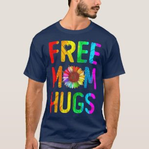 Mama Hugs Gay Pride LGBT Daisy Rainbow Blume T-Shirt