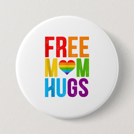 Mama-Hugs LGBT-Monatsblende Button (Vorderseite)