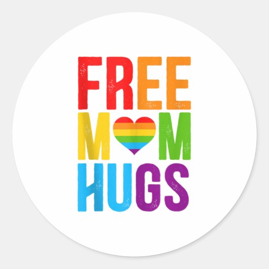 Mama-Hugs LGBT-Monatsblende Runder Aufkleber (Vorderseite)