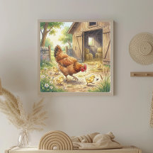 Mama Huhn und Küken-Kinderzimmer