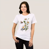 Mama-Hummel-Blume Tri-Blend Shirt (Vorderseite voll)