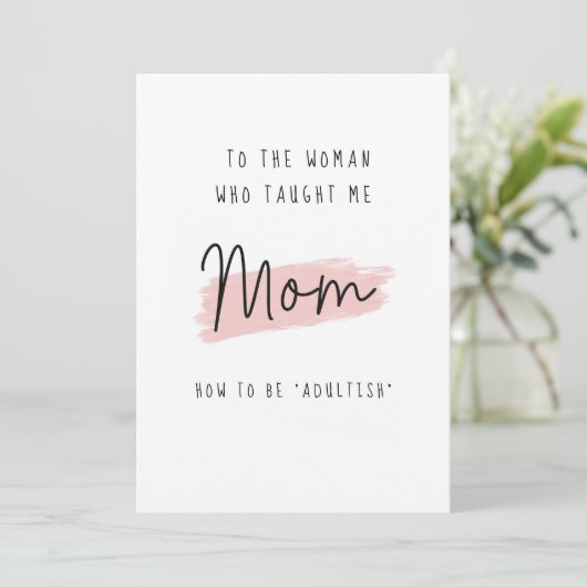 Mama Humorvolle Witze Zitat Funny Mother Day Card Einladung (Stehend Vorderseite)