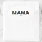 Mama Hund Katzenpfote Ovaler Aufkleber (Tasche)