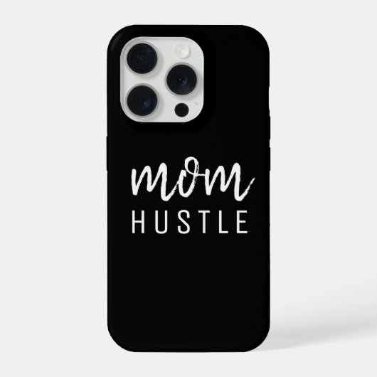 Mama Hustle | Modernes Drehbuch Schwarzer Mutterta iPhone Hülle (Rückseite)