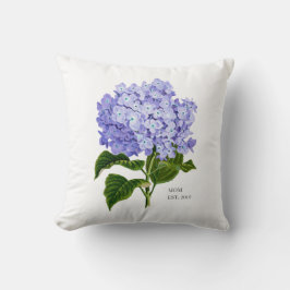 Mama Hydrangea Botanischer Blumenwirbel Kissen
