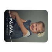 Mama I Liebe Elegantes Foto Magnet (Horizontal)