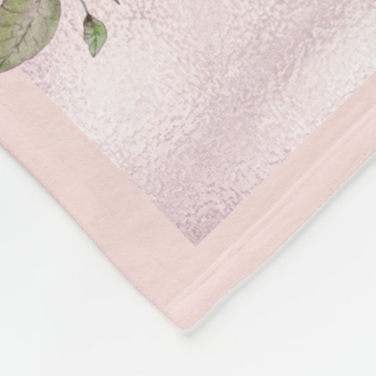 Mama I Liebe Sie Foto Rosa Blume | Skripttext Fleecedecke (Ecke)