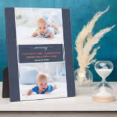 Mama I Liebe Sie Gedicht 2 Foto Blau Fotoplatte (Seite)