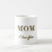 Mama I Liebe Sie Gold Glitzern Typografie Kaffeetasse (Mittel)