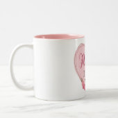 Mama I Liebe Sie/Herz Zweifarbige Tasse (Links)