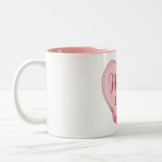 Mama I Liebe Sie/Herz Zweifarbige Tasse (Links)