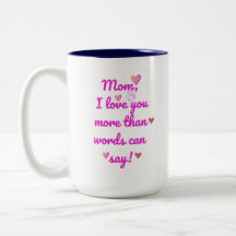 Mama I Liebe Sie mehr als Worte kann sagen, zwei T