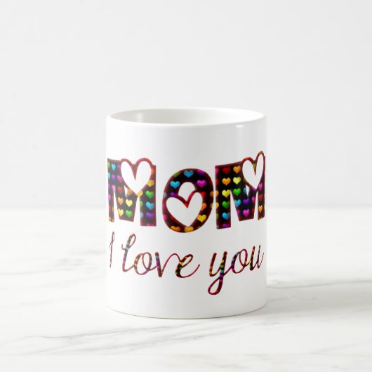 Mama I Liebe Sie Niedlich Herztypografie Kaffeetasse (Mittel)