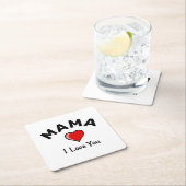 Mama I Liebe Sie Papier Untersetzer (Vor Ort)