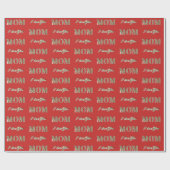 Mama I Liebe Sie Red Gold Glitzern Typografie Geschenkpapier (Flach)