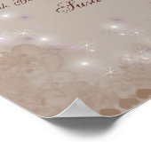 Mama I Liebe Sie Sepia Hearts Personalisiert Poster (Ecke)