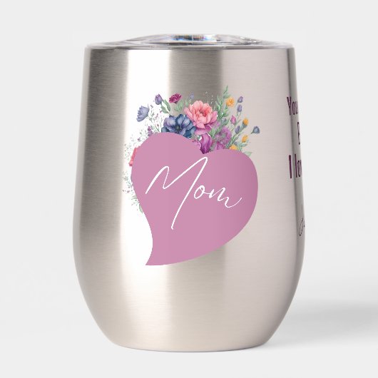 Mama I Liebe Wasserfarben Wildblumen Herz (Vorderseite)