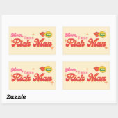 Mama, ich bin ein Reich-Mann-Sticker Rechteckiger Aufkleber (Blatt)