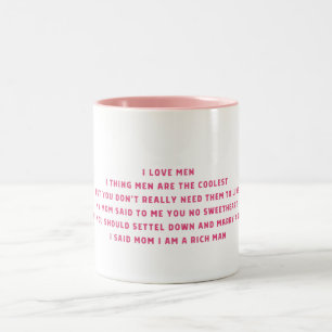 Mama, ich bin ein reicher Mann Zweifarbige Tasse