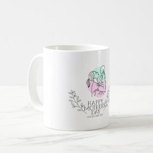 "Mama, ich feiere dich immer. Muglady" Kaffeetasse (Vorderseite Links)