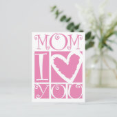 Mama, ich habe dich Liebe Postkarte (Stehend Vorderseite)