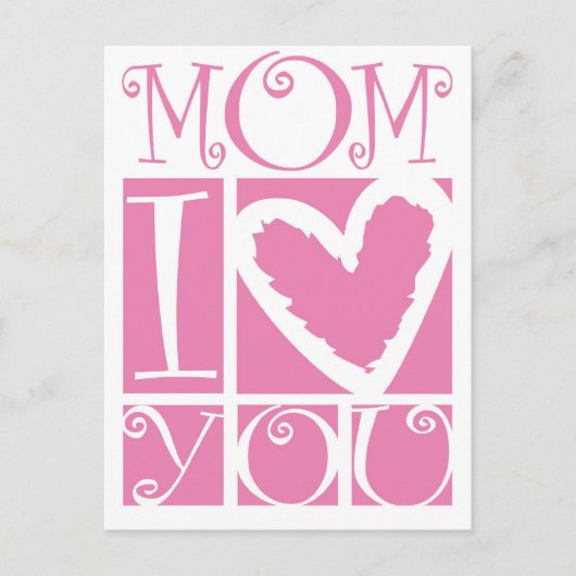 Mama, ich habe dich Liebe Postkarte (Vorderseite)