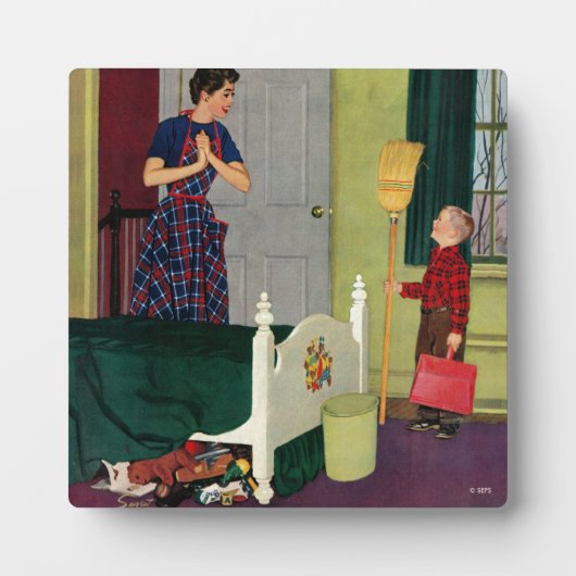 Mama, ich habe mein Zimmer sauber gemacht! Fotoplatte (Vorderseite)