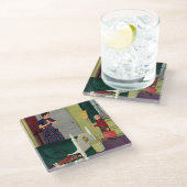 Mama, ich habe mein Zimmer sauber gemacht! Glasuntersetzer (Schrägansicht)