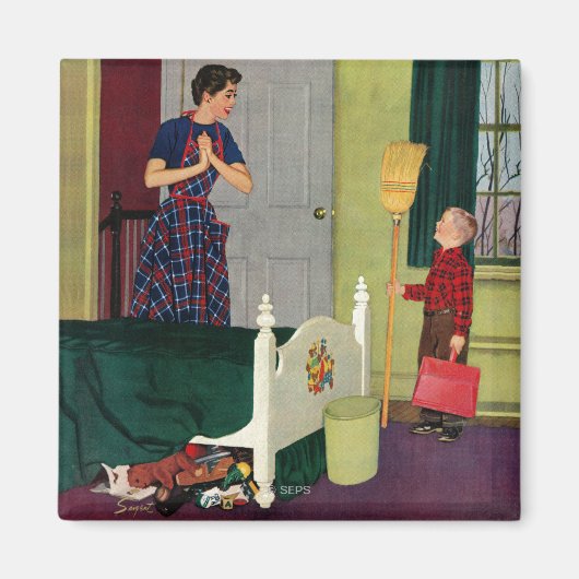 Mama, ich habe mein Zimmer sauber gemacht! Magnet (Vorne)